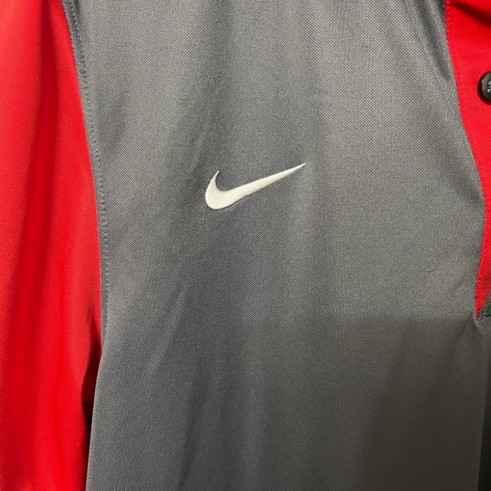 Nike Dri-FIT Men's Polo Shirt - Gray and Red - Picture 3 of 6